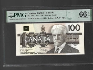 Canada,Bank of Canada BC-60d 1988 $100 PMG 66 EPQ - Picture 1 of 2