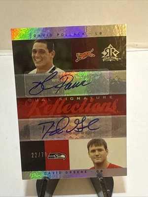 2005 Upper Deck Reflections David Pollack David Greene /70 Georgia Reflections - Image 1 of 2