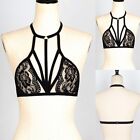 Women's Sexy See Through Lace Bra Top Hollow Out Sheer Mesh Crop Blouse