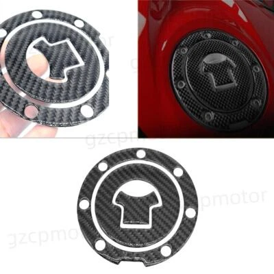 Almohadilla protectora de tapa de combustible para tanque de gasolina de fibra de carbono real para Honda CBR-1000RR/600RR Foto 1 de 4