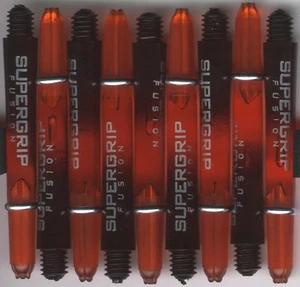 1.75in 2ba Black/Orange HARROWS SUPERGRIP FUSION Dart Shafts & Rings: 1 Set of 3 - Picture 1 of 4