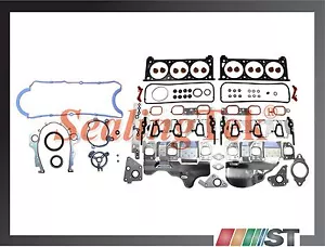 Fit 2006-11 GM 3500 3900 OHV V6 Engine Full Gasket Set kit 3.5L 3.9L motor seal - Foto 1 di 1