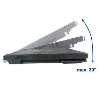 Notebook Kühler S500 Schwarz Laptop Cooling Pad 5x Lüfter 5xblaue LED 10"-17" - Bild 1 von 4