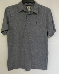 VOLCOM CORPO CLASS youth boys large polo shirt gray  - Picture 1 of 5