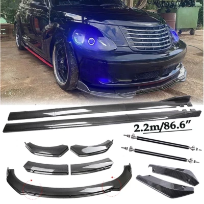 Carbon Fiber Front Bumper Lip Spoiler & Side Skirt For Chrysler PT Cruiser Li - Image 1 of 4