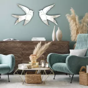 Acrylic Mirror Strong Shatter Resistant Sharp Reflection No DIY Swallow Bird - Picture 1 of 5