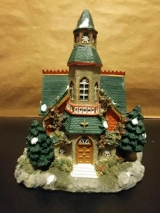 Santa's Best Christmas in New England Church Decoration - Picture 1 of 5