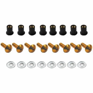 KIT DI 8 VITI CUPOLINO ANODIZZATE ORO BCR DUCATI 1299 PANIGALE 2015-2017 - Picture 1 of 1