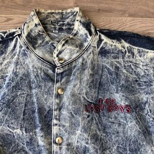 Vintage Lost Boys Jacket Acid Washed Denim 80s Jean Jacket XL RARE Movie Promo - Picture 1 of 11