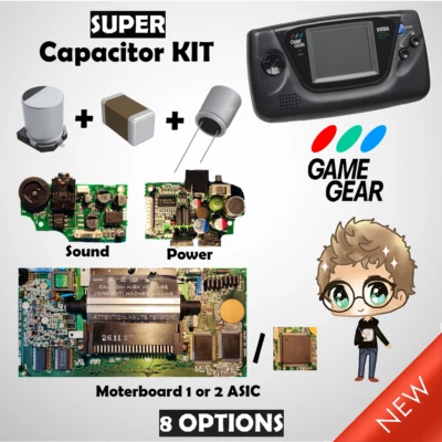 SEGA GAME GEAR CAP KIT Ceramic/SMD Capacitors for Sound, Image, Power Supply - Photo 1/3