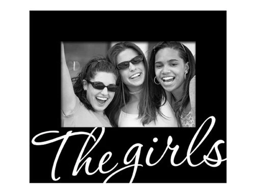 Malden International Designs The Girls in Cursive Words Picture Frame 4x6 B...