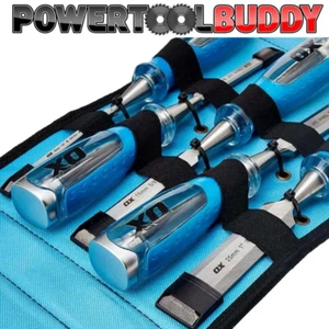OX P371005 5 Piece Split Proof Pro Series Bevel Edge Wood Chisel Set - Picture 1 of 5