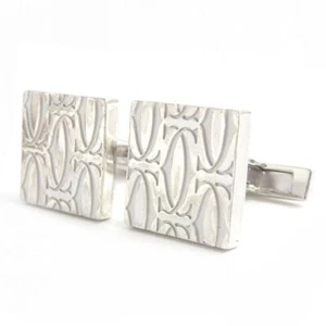 Cartier C2 Happy Birthday SV925 Square Cufflinks Silver Men's Accessories 18.4g - Picture 1 of 5