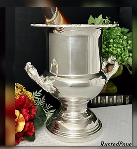 Vintage Silver Plated Ice Bucket Pilgrim Silverplated Champagne Holder Urn ! - Picture 1 of 11