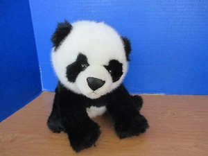 AURORA~Blanco y Negro 9" Peluche Sentado OSO PANDA Oso de Peluche - Imagen 1 de 3