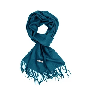 Women's Scarf Teal Blue Solid Plain Long Warm Soft for Winter Fashion 72"x12" - Picture 1 of 2