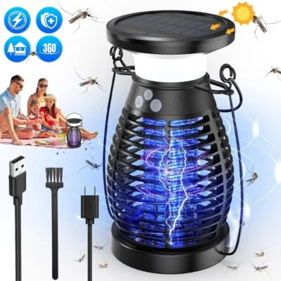 LED Mückenvernichter Solar Mückenlampe Camping Insektenvernichter Elektrisch USB - Bild 1 von 4