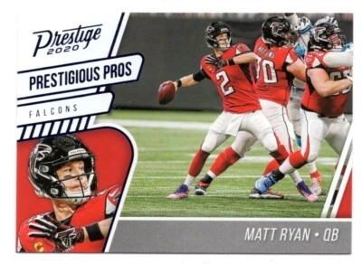 2020 Panini Prestige Football Prestigious Pros Matt Ryan Blue Xtra Points Insert - Image 1 of 2