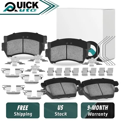 Front and Rear Ceramic Brake Pads Set for 2006-2012 Ford Fusion 2006-2011 Milan - Image 1 of 4