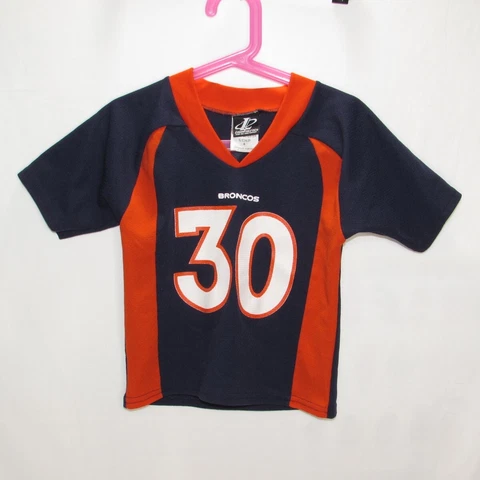 Vintage Denver Broncos Terrell Davis Jersey Toddler 4T Logo Athletic Blue Cover