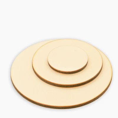 Runde Holzscheibe Sperrholz 4mm Pappel Kreis Scheibe Basteln Ø2cm - Ø23cm - Bild 1 von 4