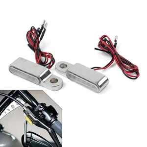 Mini manillar señales de giro luz intermitente cromada apta para Harley Sportster XL1200 883 - Imagen 1 de 11