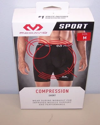 🔥NEW🔥 McDavid Sport Compression Short, Black, Male, AdultSize: M 32/34 - Image 1 of 4
