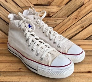 Top alto blanco vintage Converse All Star Chuck Taylor hecho en EE. UU. talla EE. UU. 8 - Imagen 1 de 15