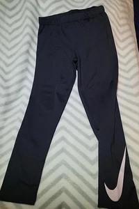Nike Girls SZ 6-6X Dri-Fit Leggings Size 6x Small Black Stretch Active - Picture 1 of 8
