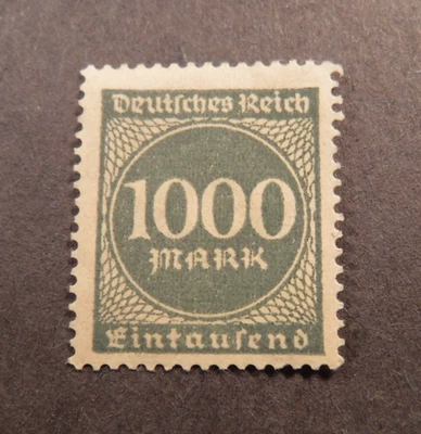 Estampilla Scott # 234, 1923, 1000 marcos, Alemania. MNG (parece sin usar) Foto 1 de 2