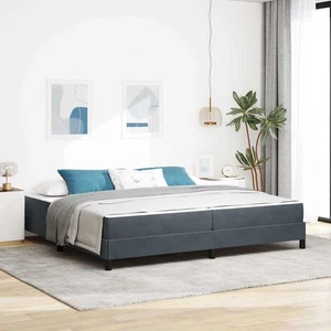 Letto box spring con materasso Grigio scuro 200 x 220 cm - Foto 1 di 9