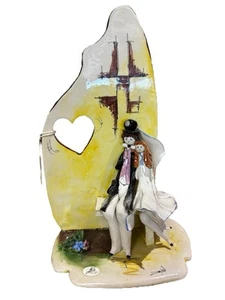 Arte capilar espagueti italiano Zampiva/pareja amorosa/porcelana/firmado Italia - Imagen 1 de 8