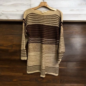 Vintage The Limited Women’s Size S Cable Knit Brown Tan Tunic Sweater - Picture 1 of 8