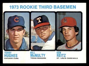 1973 Topps Rookie Third Basemen Terry Hughes, Bill McNulty High Number #603 VGEX