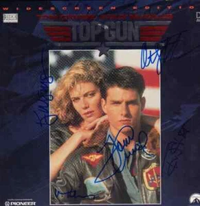 Top Gun LaserDisc signiert von Tom Cruise Val Kilmer McGillis Edwards Skerritt Echtheitszertifikat - Bild 1 von 1