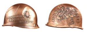 PCGS MS70 2020 China Anti-US Aid to Nor. Korea Helmet Shape Copper Medal 1Pcs - Picture 1 of 6