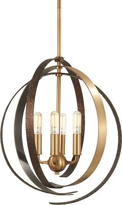 Minka-Lavery 4624-099  Brass with Textured Iron chandelier for Dinng Living Loby - Image 1 of 2