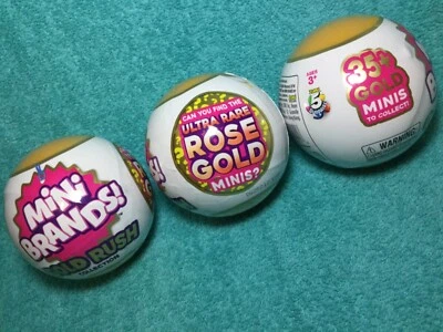 WoW 3 GOLD RUSH Balls ZURU Мини Магазин Брендов Тайна Запечатанные Капсулы LIMTD EDTN - Изображение 1 из 3