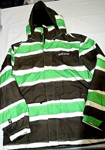 Rip Curl Rider Range Mountain Wear Jacket Ski Snowboard Brown Green White Medium - Picture 1 of 12