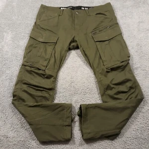G-Star Raw Cargo Pants Military Tapered Leg Mulipocket Size 38 x 34 Green Heavy - Picture 1 of 14