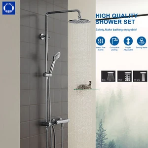 Edelstahl Duschsystem Regendusche Duschset Massage Duschpaneel mit Handbrause - Bild 1 von 11