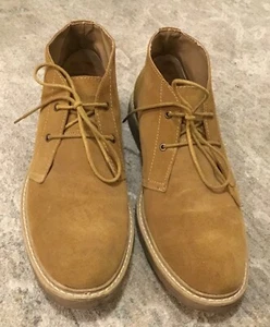 CLASSIC! Perry Ellis America TAN Suede Desert Chukka Boots Mens Size 11.5 - 12 - Picture 1 of 10