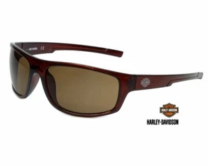 Harley Davidson Bar & Shield Sunglasses Brown Frame & Lens Comes with Free Pouch - Picture 1 of 7