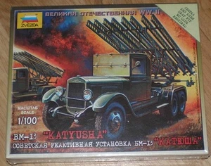 ZVEZDA 1/100 WWII RUSSIAN KATYUSHA ROCKET FIRING TRUCK - Picture 1 of 1