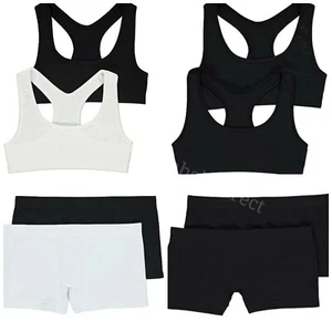 MÄDCHEN 2ER-PACK SCHNEIDE TOP NAHTLOS - SPORT-BH/KURZE SLIPS BOXERSHORTS ALTER 6-16 - Bild 1 von 14