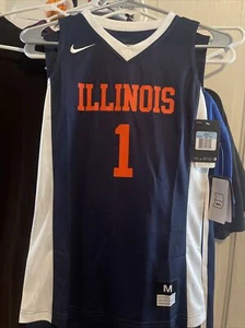 New Nike Fighting Illini Fastbreak Basketball Jersey Youth Girl's M 683337 Navy - Picture 1 of 6