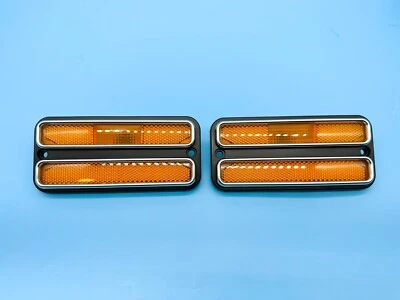 Nuevo juego de luces marcadoras laterales delanteras y traseras de lujo con moldura para Chevrolet C10 68-72 Foto 1 de 4