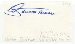 Elliotte Friedman signed 3x5 Karteikarte handsigniert Canadian Sportscaster NHL - Bild 1 von 2