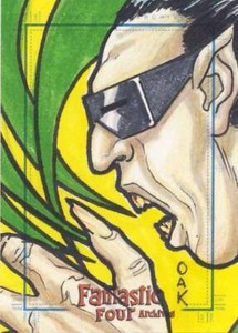 2008 Marvel Fantastic Four Archives Sketch Card Carvalho Mole Man