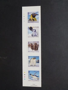BRITISH ANTARCTIC TERR. 2023 EMPEROR PENGUIN STRIP 5 MINT STAMPS PEEL & STICK - Picture 1 of 1